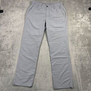 UNDER ARMOUR Golf Pants Mens Active Performance Stretch Gray Travel Slacks 34x32